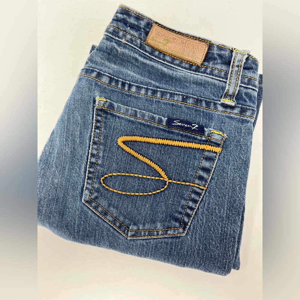 Seven7 Premium Denim Boot Cut Blue Jeans Size 29 Clean Used Great Condition GHJ0
